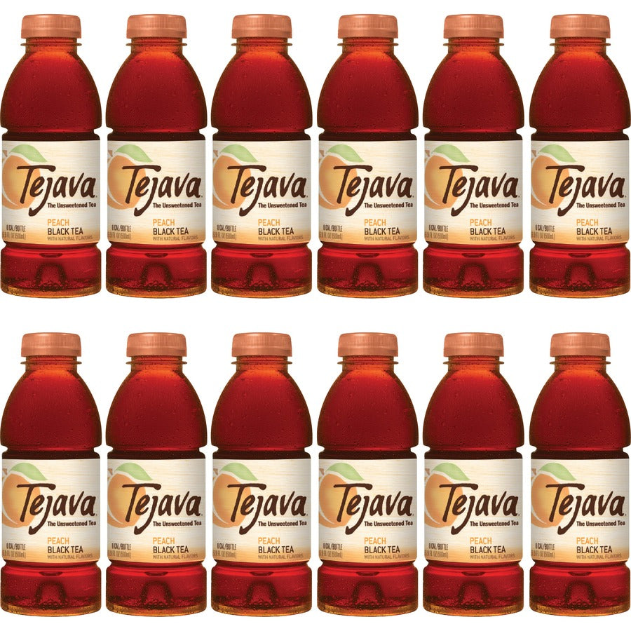 Tejava Peach Black Tea Bottle - Black Tea - GMO Free - 102 / Pallet