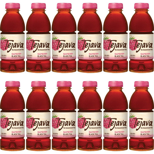 Tejava Raspberry Black Tea Bottle - Black Tea - GMO Free - 102 / Pallet