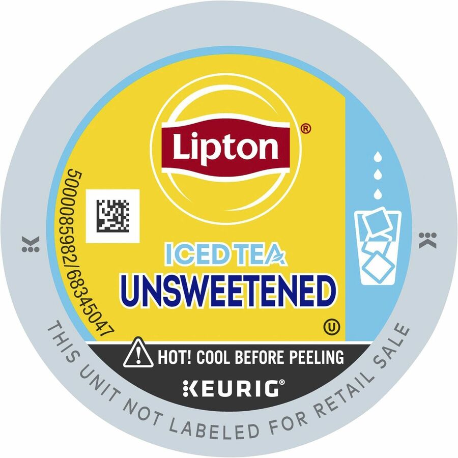 Lipton&reg, Unsweetned Iced Black Tea K-Cup - Black Tea - Caffeinated - 24 / Box