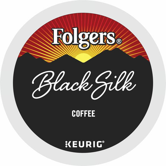 Folgers&reg, K-Cup Black Silk Coffee - Compatible with Keurig Brewer - Dark - K-Cup - Black Silk - 24 / Box