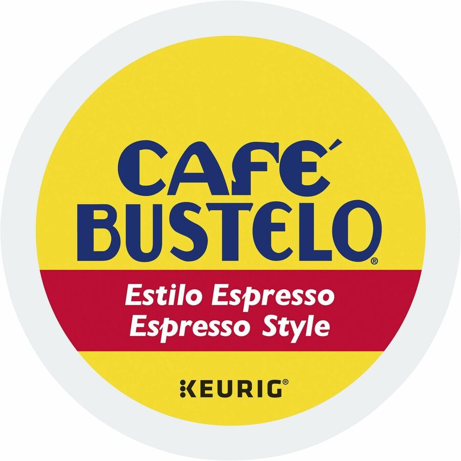 Caf&eacute, Bustelo&reg, K-Cup Espresso Style Coffee - Compatible with Keurig Brewer - Dark - K-Cup - 24 / Box