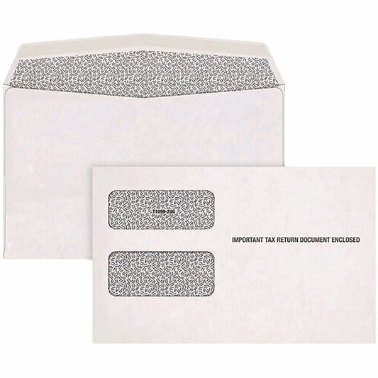 Adams 1098/1099 Tax Form Envelopes - Document - 9" Width x 5 5/8" Length - Gummed - White - 24 / Pack