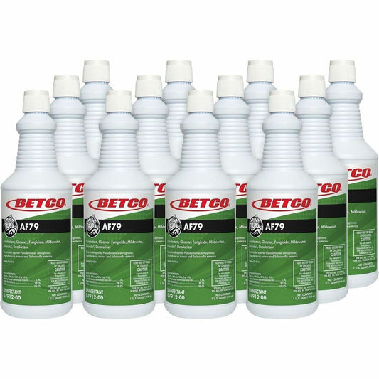 Betco AF79 Acid-Free Restroom Cleaner - For Multipurpose, Multi Surface, Restroom - Ready-To-Use - Spray - 32 fl oz (1 quart) - 11.5 to 12.5 pH - Citrus Bouquet Scent - Recommended For: Germs Remover, Soap Scum Remover, Mold Remover, Mildew Remover, Vi...