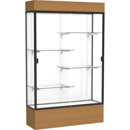 Waddell Reliant Display Cabinet - 48" Width x 16" Depth x 80" Height - 4 x Shelf(ves) - Sliding Door(s) - Durable, Adjustable Shelf, Lockable, LED Light - Assembly Required - TAA Compliant