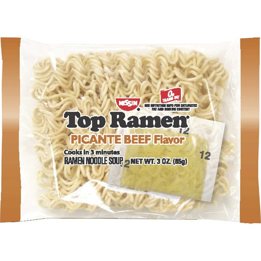 NISSIN FOODS Top Ramen Beef Picante Cup Noodles - Noodles - Beef Picante - 3 oz - 24 / Carton