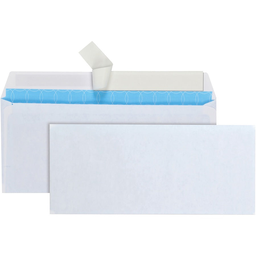 Quality Park No. 10 Treated Security Envelopes with Redi-Strip&reg, Self-Sealing Closure - Business - #10 - 4 1/8" Width x 9 1/2" Length - 24 lb - Peel & Seal - White - 500 / Box