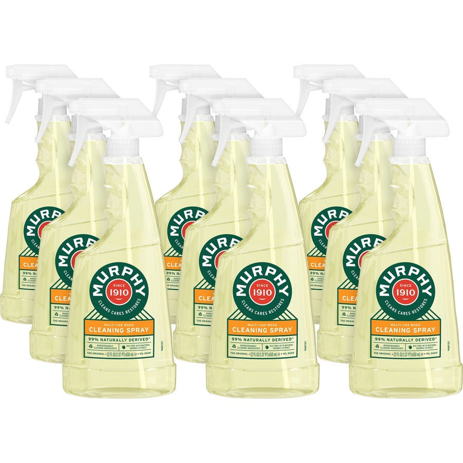 Murphy&reg, Oil Soap Multi-use Spray - For Multipurpose - Ready-To-Use - Spray - 22 fl oz (0.7 quart) - Fresh Orange Scent - Orange Bottle - 9 / Carton