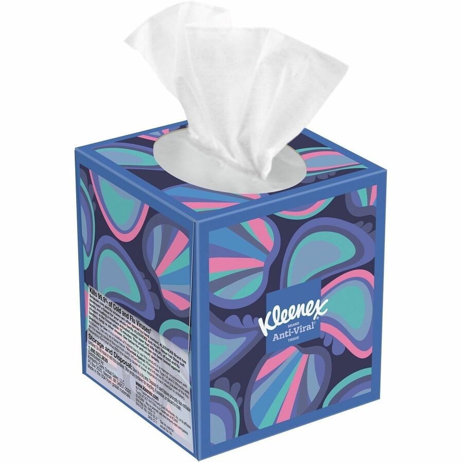 Kleenex Anti-viral Facial Tissue - 3 Ply - WhiteBox - 55/Box - 1 Each