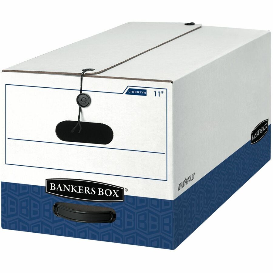 Bankers Box Liberty 24" Letter File Storage Boxes - Internal Dimensions: 12" Width x 24" Depth x 10" Height - External Dimensions: 12.3" Width x 24.1" Depth x 10.8" Height - Media Size Supported: Letter - String/Button Tie Closure - Heavy Duty - Stacka...