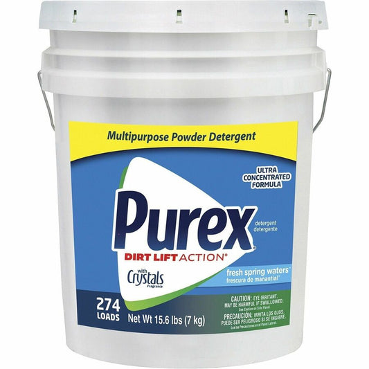 Purex Fresh Spring Dry Detergent - For Fabric - Concentrate - Powder - 249.60 oz (15.60 lb) - Fresh Spring Waters Scent - Recommended For: Dirt Remover, Stain Remover - White - 1 Each