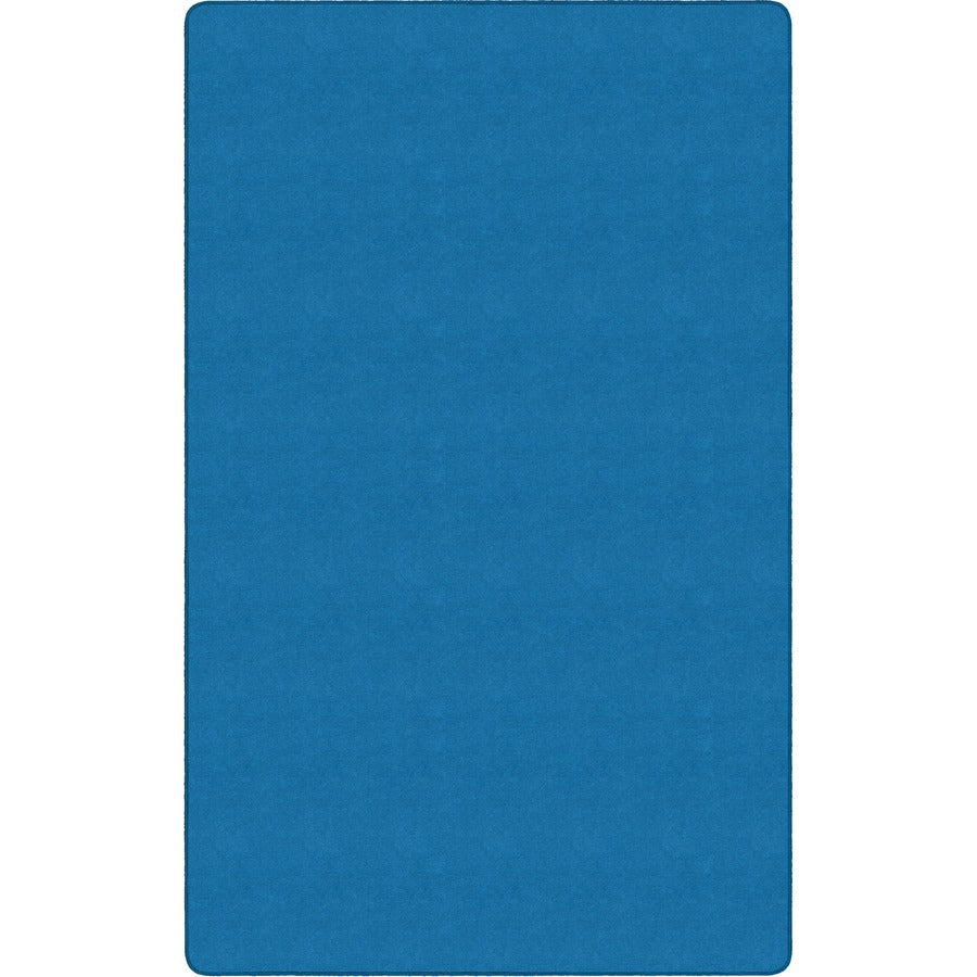 Flagship Carpets Americolors Solid Color Rug - Floor Rug - Traditional - 72" Length x 48" Width - Rectangle - Blue Bird - Nylon