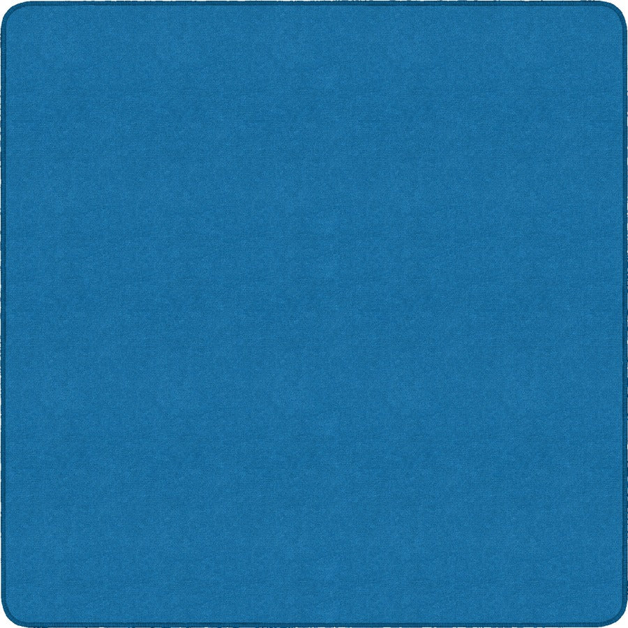 Flagship Carpets Ameristrong Solid Color Rug - Floor Rug - Traditional - 72" Length x 72" Width - Square - Blue Bird - Nylon