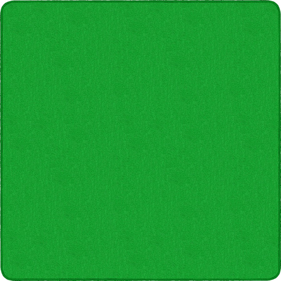 Flagship Carpets Classic Solid Color 6' Square Rug - Floor Rug - Traditional - 72" Length x 72" Width - Square - Lime Green - Nylon, Yarn