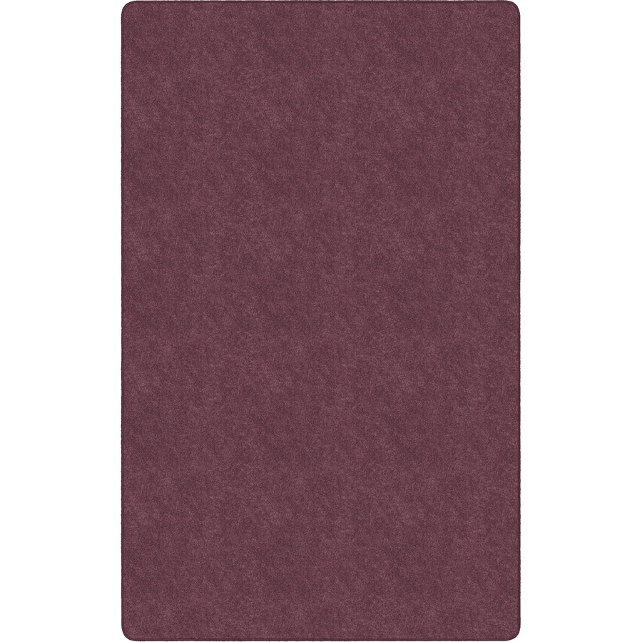 Flagship Carpets Amerisoft Solid Color Rug - 48" Length x 72" Width - Rectangle - Plum - Polyester, Nylon