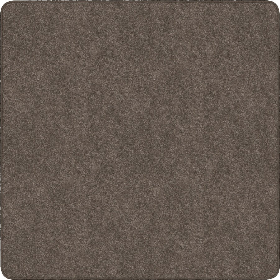 Flagship Carpets Amerisoft Solid Color Rug - 72" Length x 72" Width - Square - Wheat - Polyester, Nylon