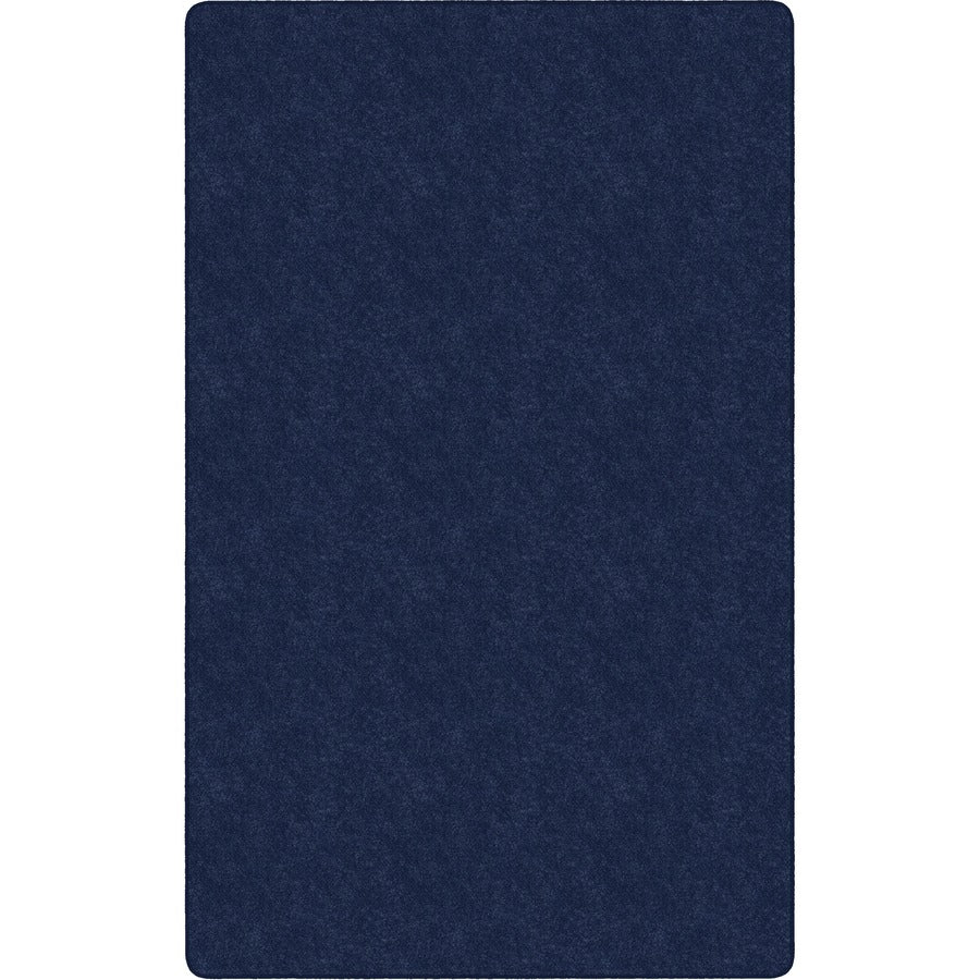 Flagship Carpets Amerisoft Solid Color Rug - 48" Length x 72" Width - Rectangle - Navy - Polyester, Nylon