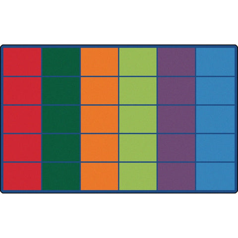 Carpets for Kids, Premium Colorful Rows Seating Rug - Area Rug - 12 ft Length x 90" Width - Rectangle - Primary