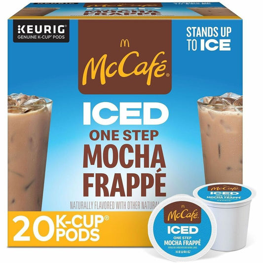 McCaf&eacute, &reg, K-Cup Iced One-Step Mocha Frappe - Compatible with Keurig Brewer - Ice Coffee - Medium - K-Cup - Mocha Frapp&eacute, - 24 / Box