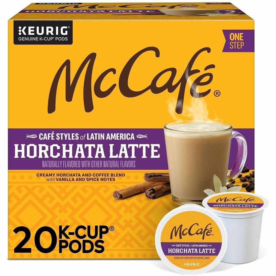 McCaf&eacute, &reg, K-Cup Horchata Latte - Compatible with Keurig Brewer - Medium - K-Cup - Horchata Latte - 24 / Box