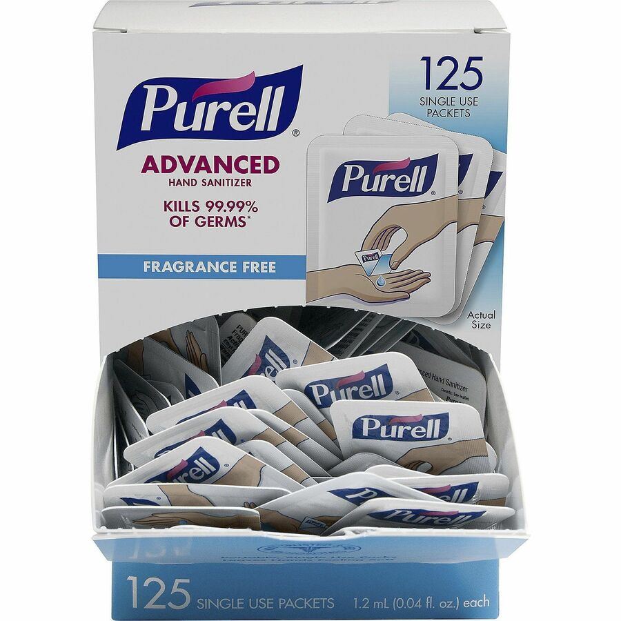 PURELL&reg, Advanced Hand Sanitizer Gel - Kill Germs - Hand - Clear - Durable - 1 Each - 125 /Dispenser Box