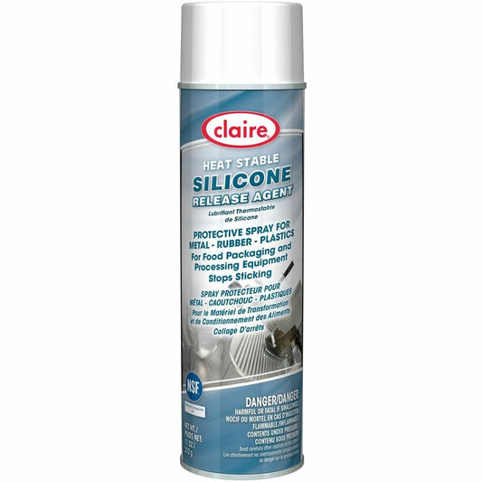 Claire Heat Stable Silicone Release Agent - 11 fl oz (0.3 quart) - Mild Petroleum Scent - Water Repellent, Non-staining, Wax-free, Water Proof, Anti-corrosive, Non-sticky - Blue - 1 Each