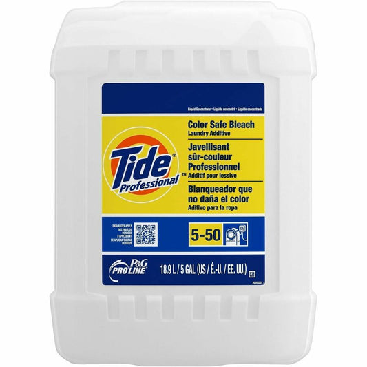 Tide Pro Line Professional Color Safe Bleach Laundry Additive - For Laundry, Garment, Linen - Concentrate - Liquid - 640 fl oz (20 quart) - Color Safe, pH Neutral, Soft, Chlorine-free - White - 1 Carton