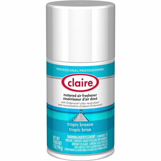 Claire Metered Air Freshener with Ordenone - Aerosol - 6000 ft³ - 7 fl oz (0.2 quart) - Tropical - 30 Day - Odor Neutralizer - 1 Each