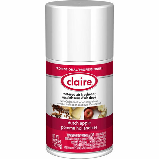 Claire Metered Air Freshener with Ordenone - Aerosol - 6000 ft³ - 7 fl oz (0.2 quart) - Dutch Apple - 30 Day - Odor Neutralizer - 1 Each