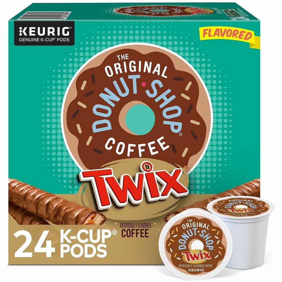 The Original Donut Shop&reg, K-Cup, Pod Twix Coffee K-Cups - Compatible with Keurig K-Cup Brewer - Light - 24 K-Cup - K-Cup, Pod - Twix - Kosher - 24 / Box