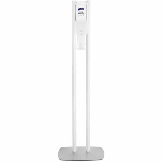 PURELL, ES10 Floor Stand with Automatic Dispenser - Floor, Freestanding - White - For Sanitizing Dispenser, High Traffic Area, Waiting Room, Hallway - Sturdy, Low-profile Base, Lightweight