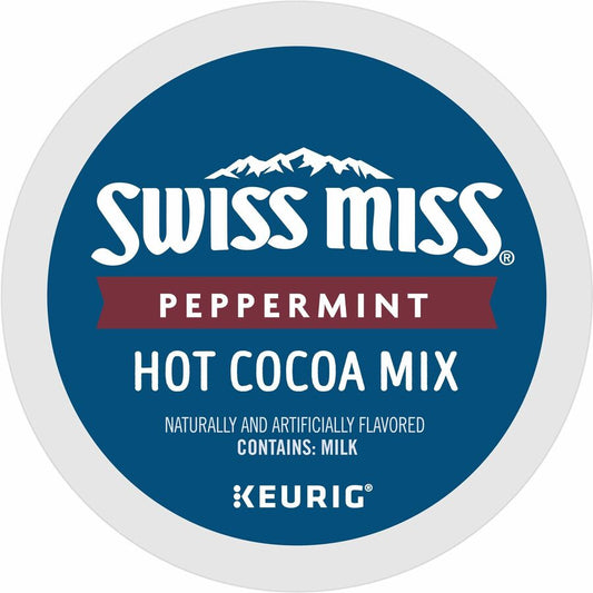 Swiss Miss&reg, K-Cup Peppermint Hot Cocoa - Hot Cocoa, Peppermint - 22 / Box