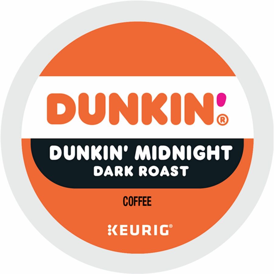 Dunkin'&reg, K-Cup Midnight Coffee - Compatible with Keurig Brewer - Dark - K-Cup - Dunkin' Midnight - Kosher - 22 / Box