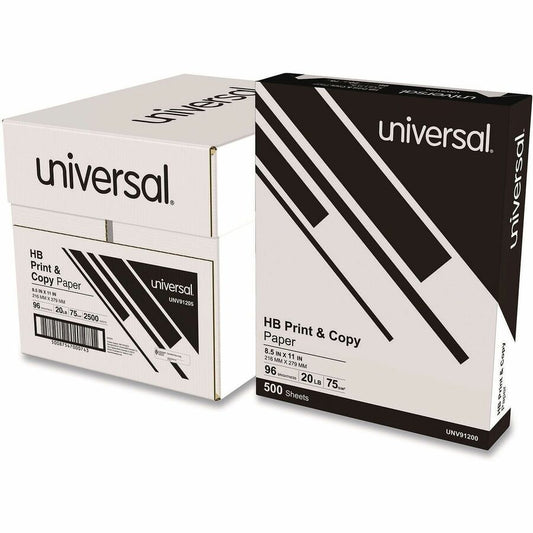 Universal Copy Paper - 20 lb Basis Weight - Bright White - 2500 Sheets - 500 Sheets per Ream - 5 / Carton
