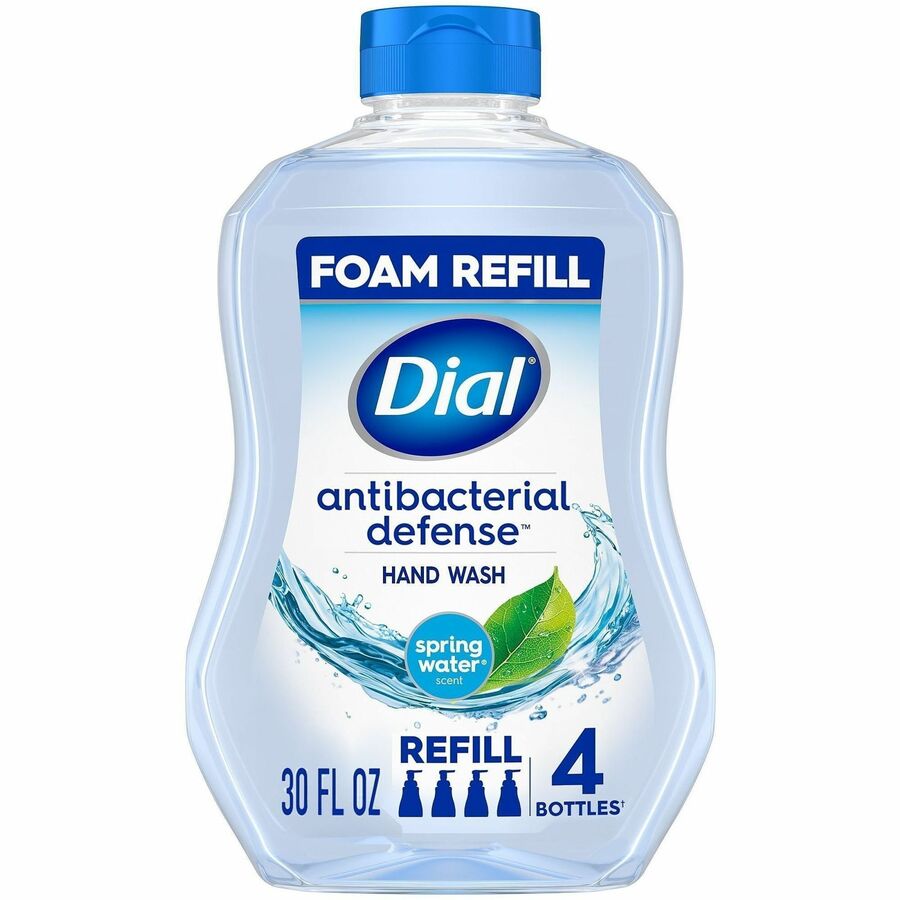 Dial Complete Foaming Hand Wash - Spring Water Scent - 30 fl oz - Bottle Dispenser - Kill Germs - Hand - 4 / Carton