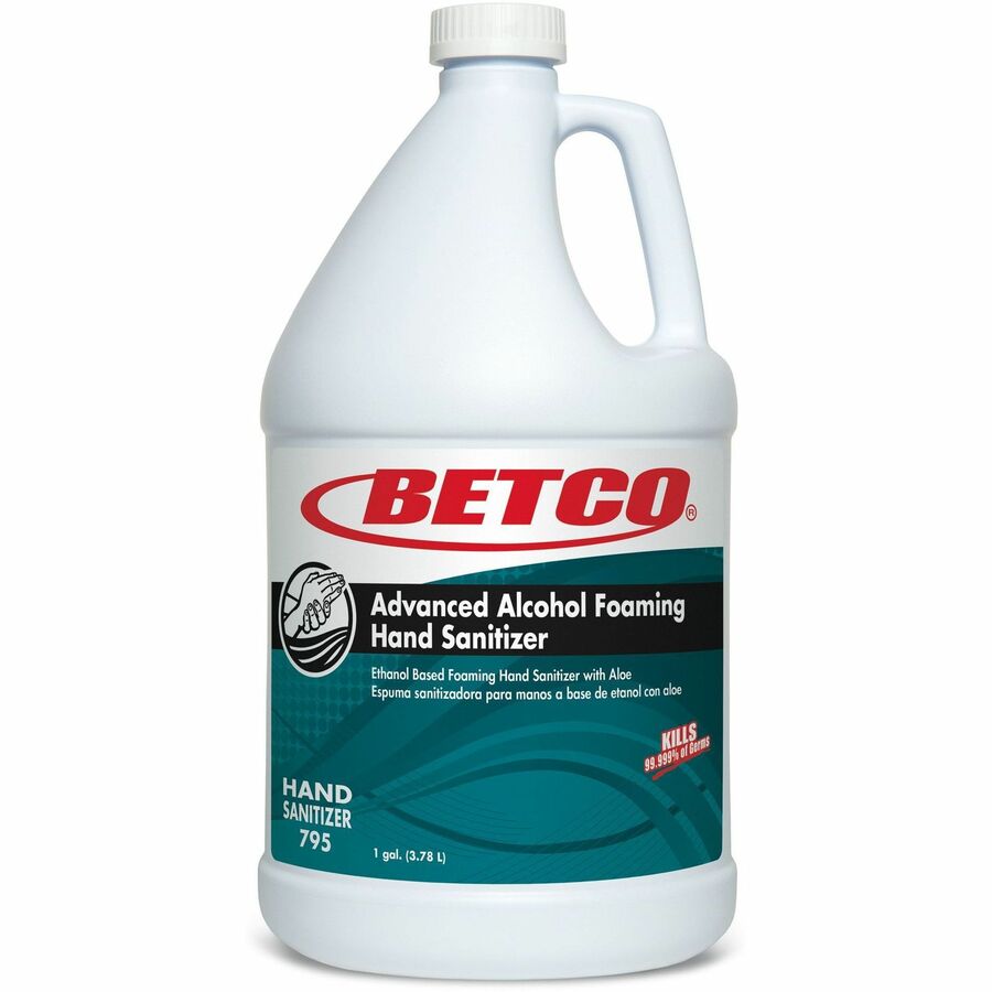 Betco Hand Sanitizer Foam Refill - Citrus Scent - 1 gal - Bottle Dispenser - Kill Germs - Hand, Skin - Moisturizing - Light Blue - Non-drying, Anti-irritant, Residue-free, Non-sticky - 4 / Carton