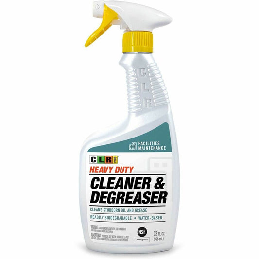 CLR Pro Heavy-Duty Cleaner & Degreaser - For Multipurpose - 32 fl oz (1 quart) - Heavy Duty, Water Based, Non-abrasive, Solvent-free - White - 1 Bottle