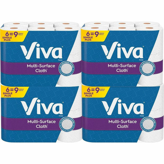 Viva Choose-A-Sheet Paper Towels - 1 Ply - 83 Sheets/Roll - Signature soft, smooth texture - White - Paper - 4 / Carton