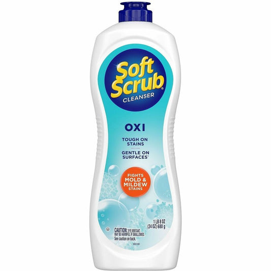 Soft Scrub Total Bath/Kitchen Cleanser - For Multipurpose - Scrubber - 24 fl oz (0.8 quart) - Fresh Scent - Cleanse, Kosher - White - 8 / Carton