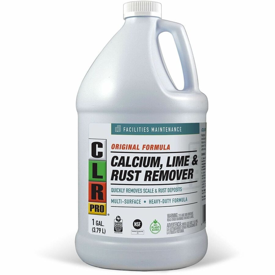 CLR Pro Calcium, Lime & Rust Remover - For Multipurpose - Spray - 128 fl oz (4 quart) - Phosphate-free - White - 4 / Carton