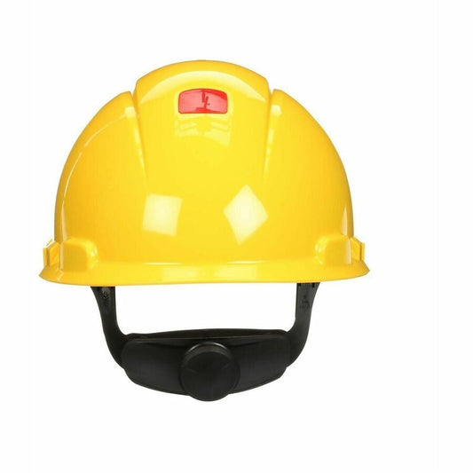 3M SecureFit H-700 Safety Cap - Head Protection - High-density Polyethylene (HDPE) - Yellow - Ratchet, Uvicator Technology, Non-vented, Comfortable, Washable, Sweatband, Self Adjustable