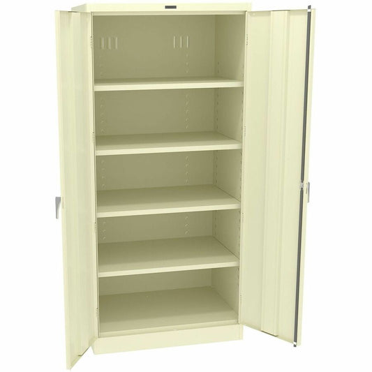 Tennsco Deluxe Unassembled Cabinets - 36" Width x 24" Depth x 78" Height - 5 x Shelf(ves) - 2 x Standard Door(s) - 200 lb Load Capacity - Louvered Panel, Ventilated, Welded, Knuckle Hinge, Locking Door, Locking Mechanism, Adjustable Leveler - Champagne...