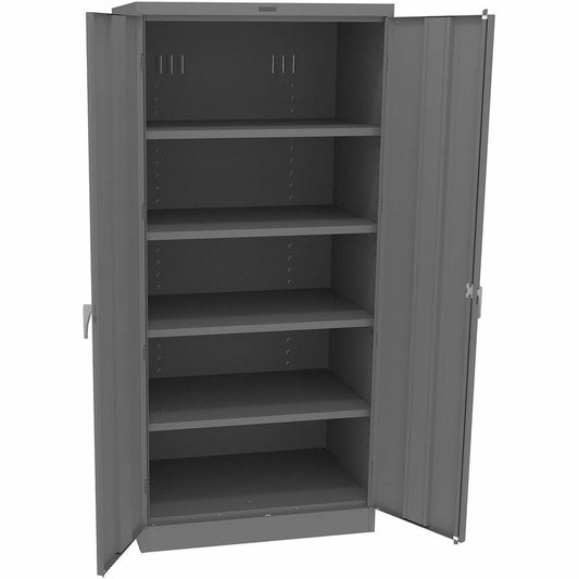 Tennsco Deluxe Unassembled Cabinets - 36" Width x 24" Depth x 78" Height - 5 x Shelf(ves) - 2 x Standard Door(s) - 200 lb Load Capacity - Louvered Panel, Ventilated, Welded, Knuckle Hinge, Locking Door, Locking Mechanism, Adjustable Leveler - Medium Gr...