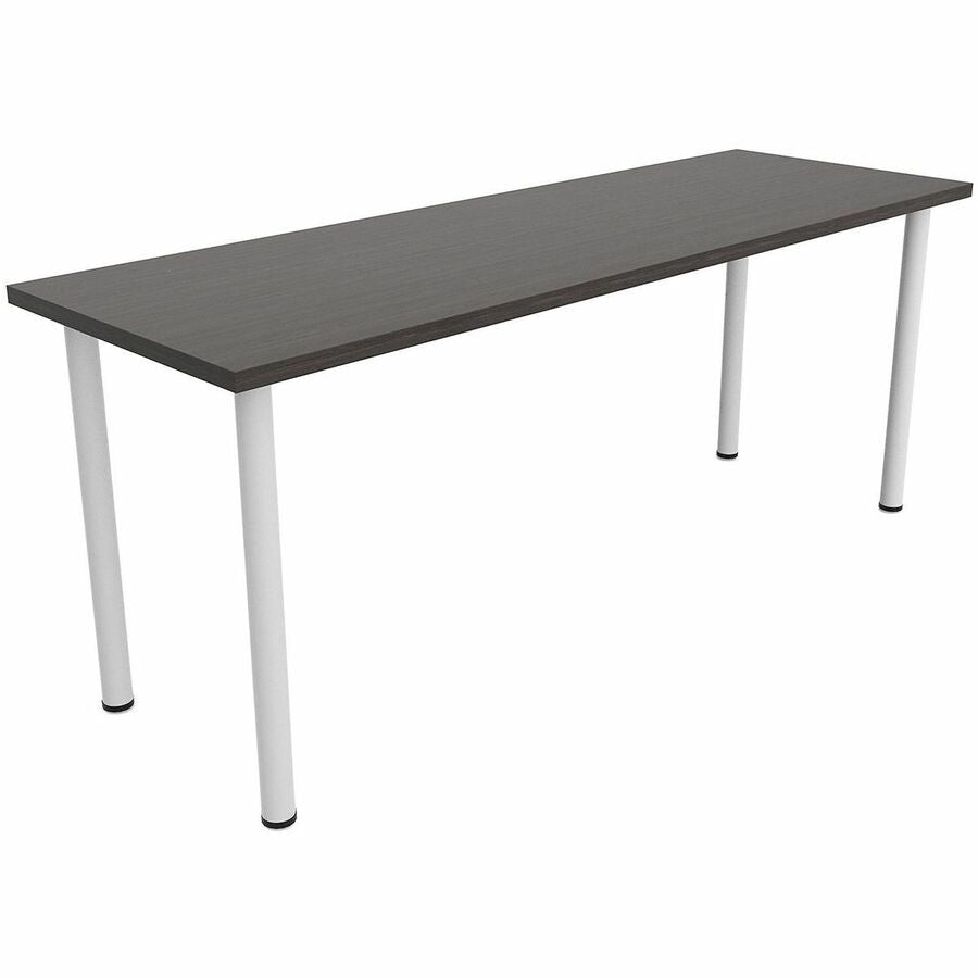 Safco Jurni Multi-Purpose Table with Post Leg & Glides - Laminated Top - Powder Coated Post Leg Base - 72" Table Top Width x 24" Table Top Depth x 1.10" Table Top Thickness - 29" Height - Multipurpose - Assembly Required - Asian Night - Laminate Top Ma...