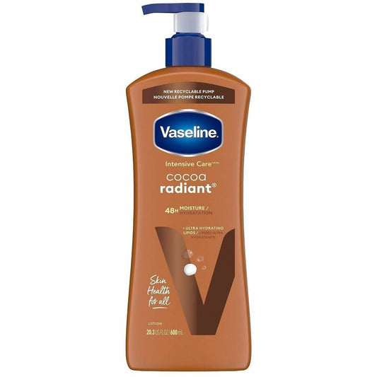 Vaseline Cocoa Radiant Hydrating Lotion - Lotion - 20.30 fl oz - For Dry Skin - Applicable on Body - Skin - Moisturising, Non-greasy, Absorbs Quickly - 4 / Carton