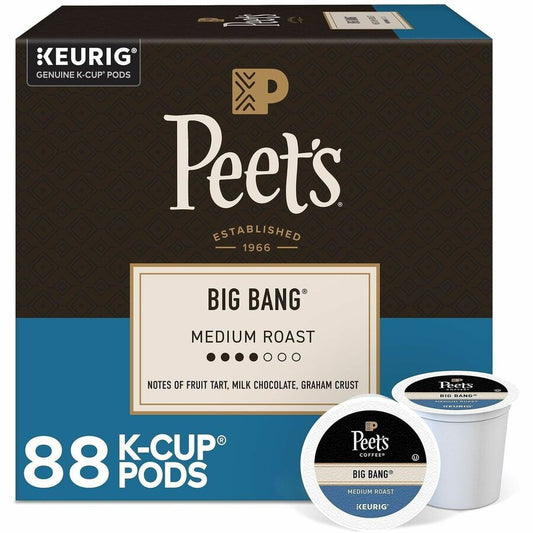 Peet's K-Cup Big Bang Coffee - Compatible with Keurig Brewer - Medium - 22 K-Cup - K-Cup - Big Bang - 4 / Carton