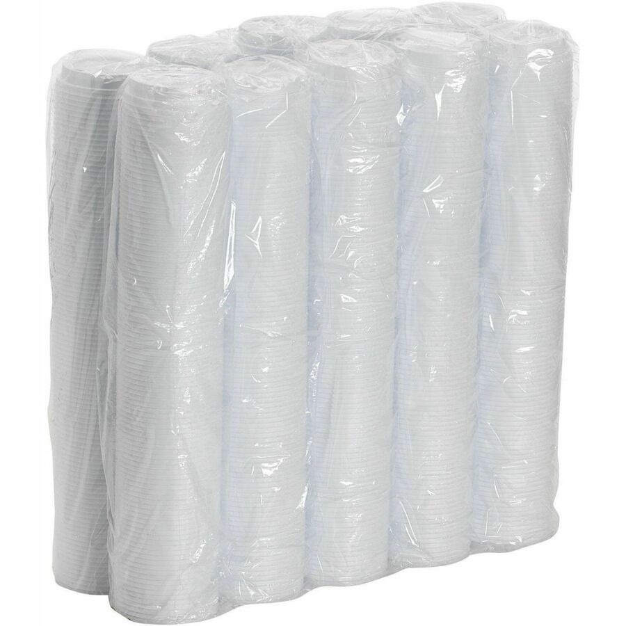 Dixie Hot Cup Lid - Dome - Plastic - White - 100 Lids/Pack - 10 / Carton