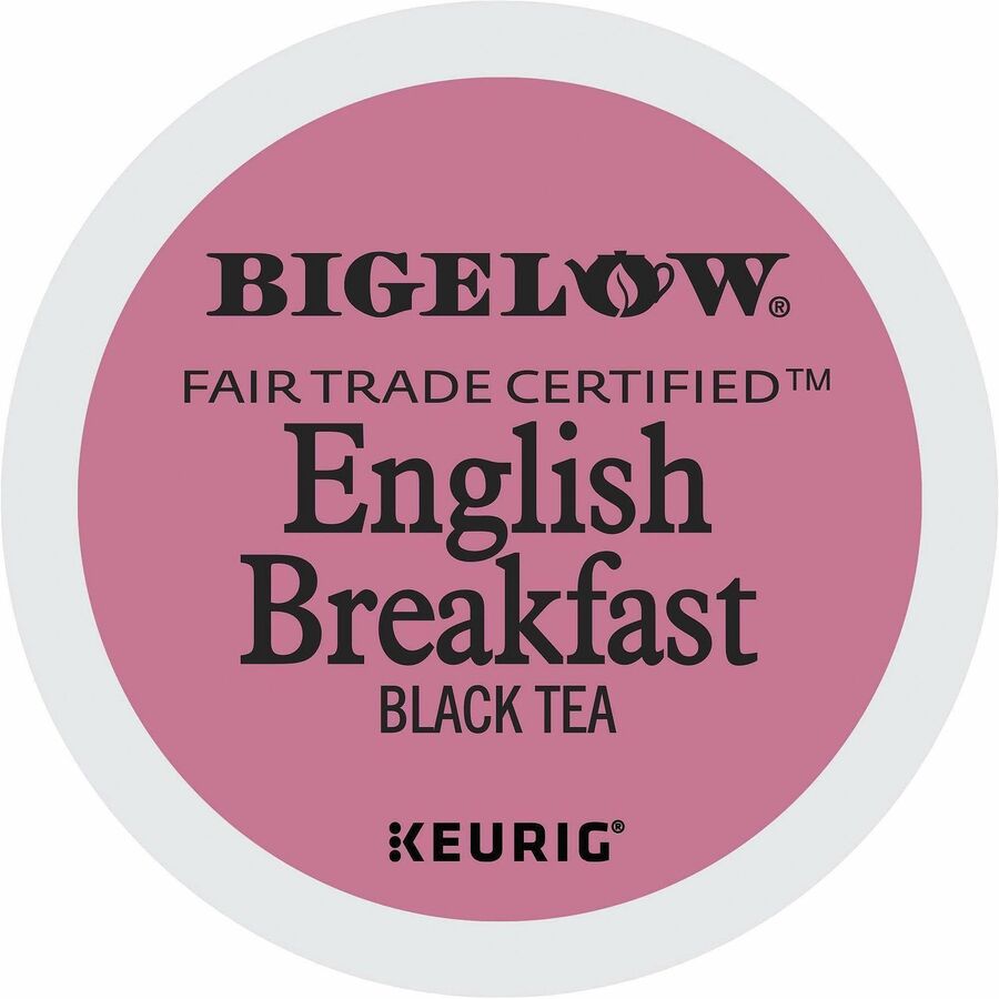 Bigelow&reg, English Breakfast Black Tea Black Tea K-Cup - Compatible with Keurig Brewer - Black Tea - 24 K-Cup - Caffeinated - 4 / Carton