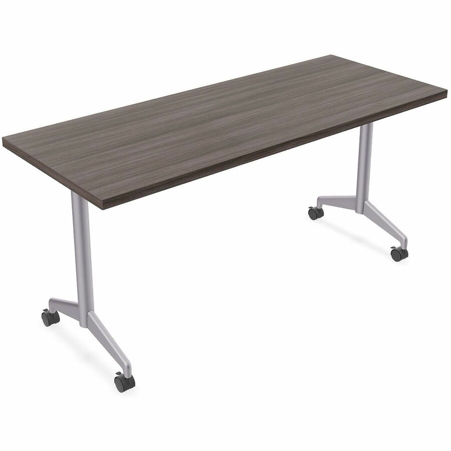 Special-T ZIA Series Training Tables Collection - Rectangle Top - Powder Coated T-shaped Base x 24" Table Top Width x 60" Table Top Depth - 29" Height - Training - Assembly Required - Gray Driftwood - High Pressure Laminate (HPL) - Cast Aluminum, Steel...