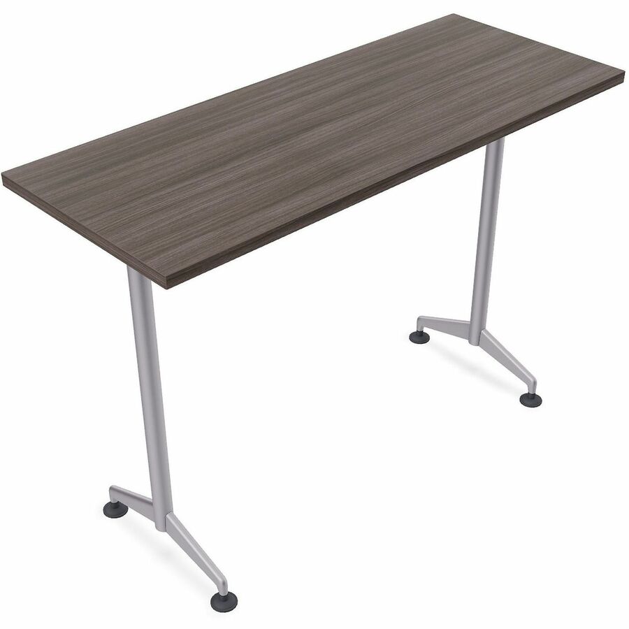 Special-T ZIA Series Training Tables Collection - Rectangle Top - Powder Coated T-shaped Base x 24" Table Top Width x 60" Table Top Depth - 42" Height - Training - Assembly Required - Gray Driftwood - High Pressure Laminate (HPL) - Cast Aluminum, Steel...