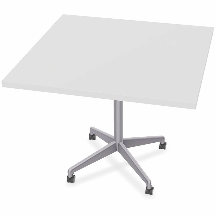 Special-T ZIA Series Hospitality Tables Collection - Square Top - Powder Coated X-shaped Base - Mid-Century Modern Style x 36" Table Top Width x 36" Table Top Depth - 29" Height - Hospitality, Office - Assembly Required - White - High Pressure Laminate...
